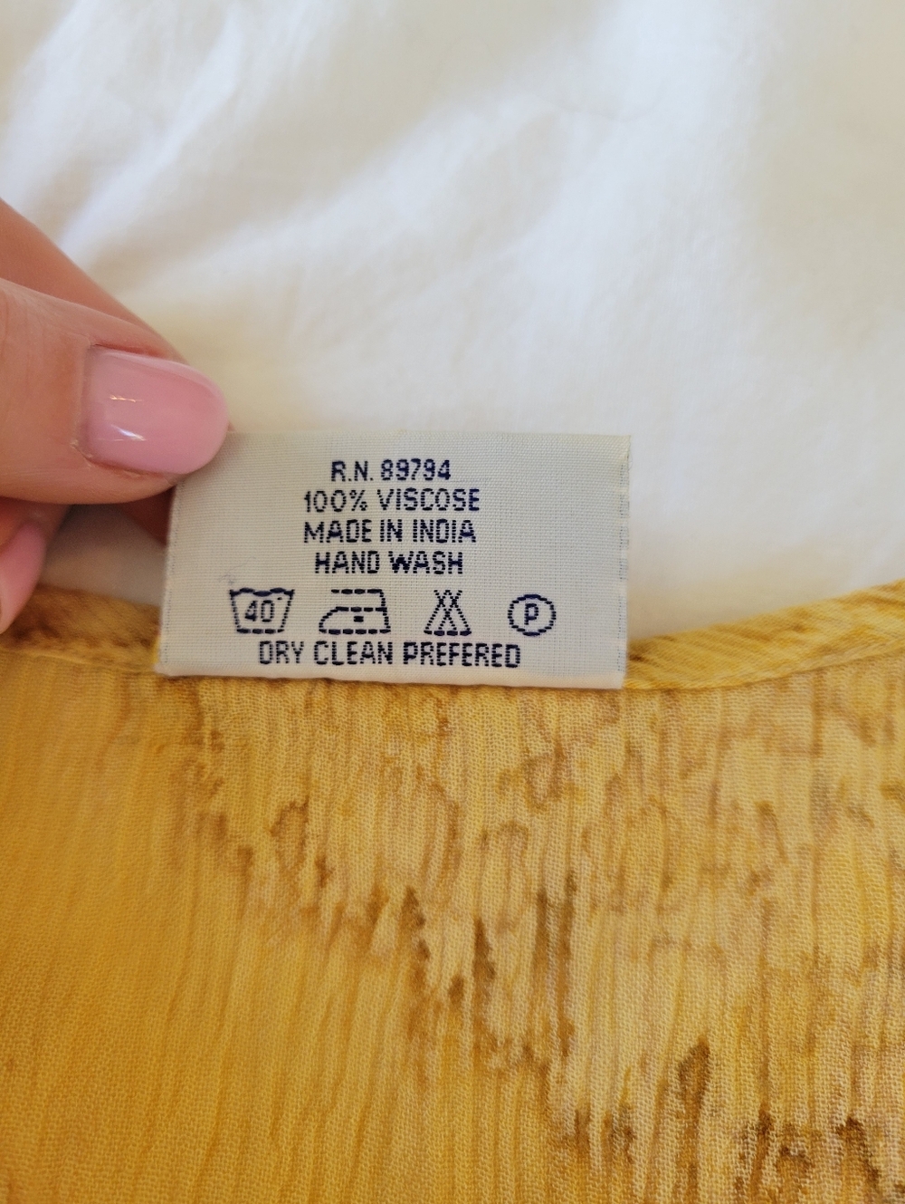 Vintage Encounter Crop Top With Buttons Womens Size Small Yellow Boho Hippie - Picture 6 of 11